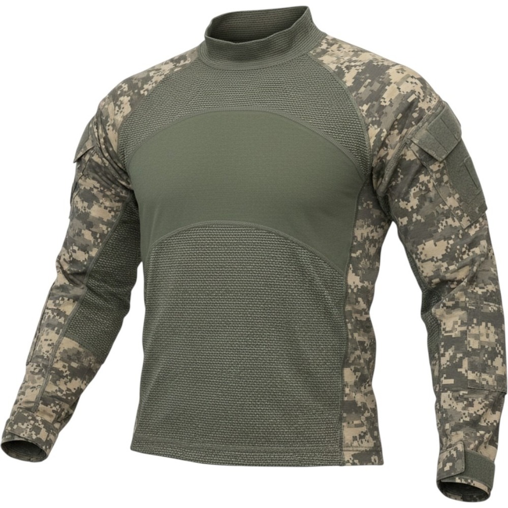 Massif Mountain‎ Gear Army Combat Military Camo Shirt Mens M Flame Resistant NWT